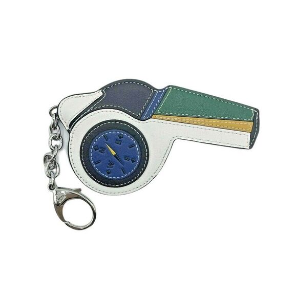 MCM Women´s White/Green Leather Black Visetos Whistle...